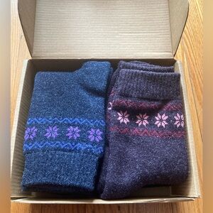 New Merino Wool Socks 4 Pairs Womens 8-10